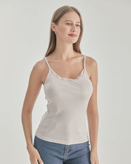 Gestrickte Spitze-Seiden-Cami-Top