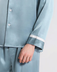 Herren Seiden-Pyjama Schlafanzug Set