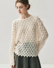 Atmungsaktiver Seide-Kaschmir Rundhals-Pullover