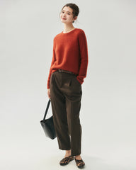 Kaschmir-Seiden-Pullover mit Raglanärmeln