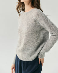 Kaschmir-Seiden-Pullover mit Raglanärmeln
