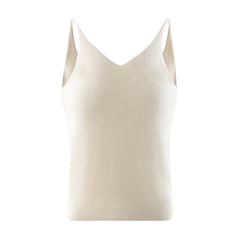 Kaschmir-Seide-Set mit V-Ausschnitt-Cardigan und Camisole