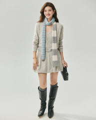 Kaschmir-Seide-Set mit V-Ausschnitt-Cardigan und Camisole