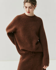 Kaschmir-Woll-Set mit Kapuzenpullover und Hose