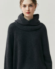 Kaschmir-Woll-Set mit Kapuzenpullover und Hose