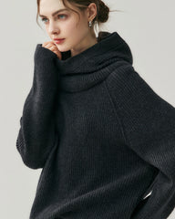 Kaschmir-Woll-Set mit Kapuzenpullover und Hose