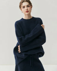 Kaschmir-Woll-Set mit Kapuzenpullover und Hose
