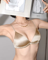 Seiden-Bralette ohne Bügel mit U-förmigem Unterband