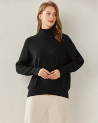 Bequemer Oversized Kaschmir-Pullover mit Rollkragen