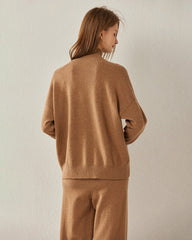 Bequemer Oversized Kaschmir-Pullover mit Rollkragen