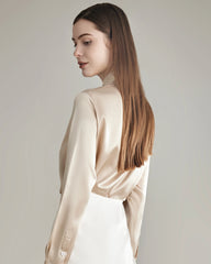 Elegante Seidenbluse mit Schleife