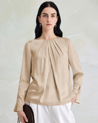 Waschbare Seidenbluse zum Überziehen
