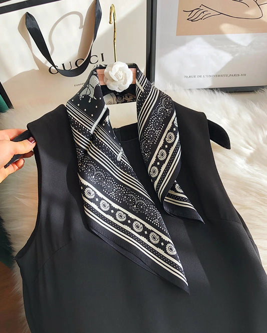 Seidentuch mit Equestrian-Paisley-Muster