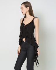Französischer Stil: Irregulärer, schlanker Cami-Top