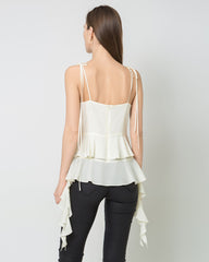 Französischer Stil: Irregulärer, schlanker Cami-Top