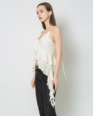 Französischer Stil: Irregulärer, schlanker Cami-Top