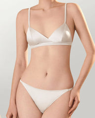 Seiden-Triangle-Bralette und V-String-Slip-Set