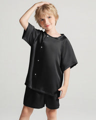 Seidenpyjama-Set für Kinder mit Kurzarm & Shorts