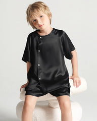 Seidenpyjama-Set für Kinder mit Kurzarm & Shorts