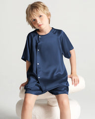 Seidenpyjama-Set für Kinder mit Kurzarm & Shorts