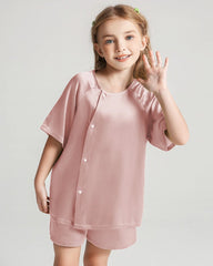 Seidenpyjama-Set für Kinder mit Kurzarm & Shorts