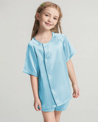 Seidenpyjama-Set für Kinder mit Kurzarm & Shorts
