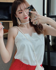 Spitzen-Seiden-Cami-Top