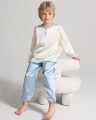 Langarm-Seidenpyjama-Set für Kinder
