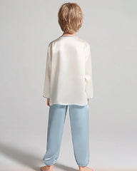 Langarm-Seidenpyjama-Set für Kinder