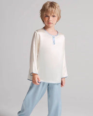 Langarm-Seidenpyjama-Set für Kinder