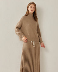 Luxuriöser oversized Turtleneck Kaschmir-Pullover