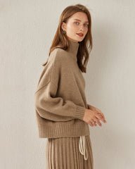 Luxuriöser oversized Turtleneck Kaschmir-Pullover