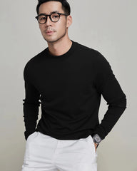 Herren Langarmshirt aus Seidenjersey