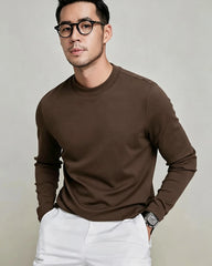 Herren Langarmshirt aus Seidenjersey