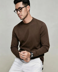 Herren Langarmshirt aus Seidenjersey