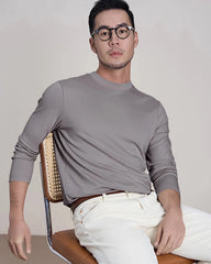 Herren Langarmshirt aus Seidenjersey