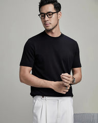Herren-Slim-Fit-Seidenshirt aus Jersey