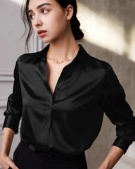 Langarmshirt aus Maulbeerseide für Damen