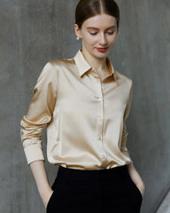 Langarmshirt aus Maulbeerseide für Damen