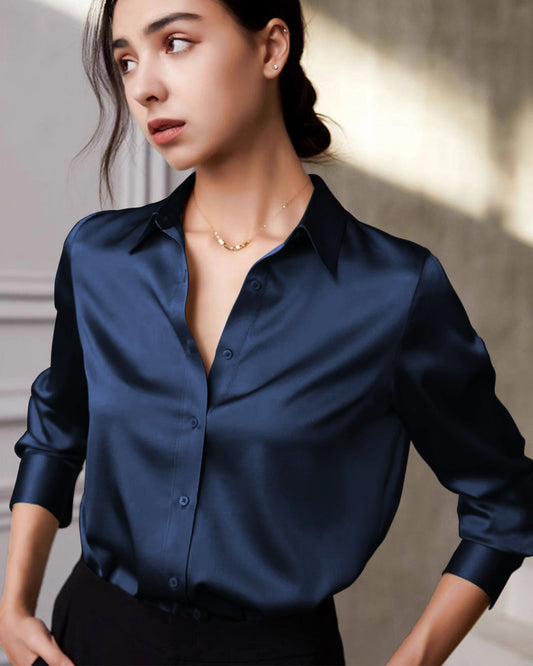 Langarmshirt aus Maulbeerseide für Damen