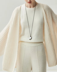 Oversize-Seide-Kaschmir-Cardigan
