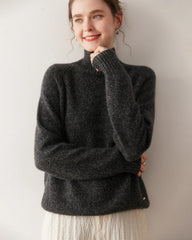 Übergroßer Damen-Kaschmirrollkragenpullover