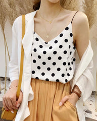Polka-Dot-Seidencamisole