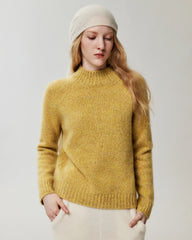 Pullover aus reinem Kaschmir mit Stehkragen und Raglanärmeln