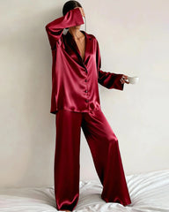Entspannte Oversize  Seiden-Pyjamas