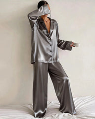 Entspannte Oversize  Seiden-Pyjamas