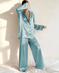 Entspannte Oversize  Seiden-Pyjamas