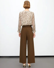Rose Skizze Blumen Seidenbluse