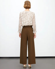 Rose Skizze Blumen Seidenbluse
