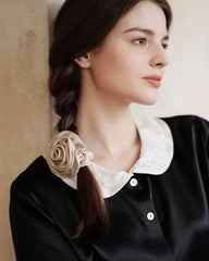Waschbares Seidenhaargummi – Rose